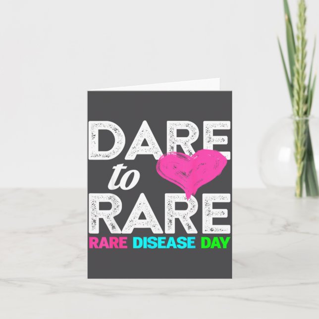 Rare Disease Awareness Shirt - Dare To Rare Diseas Karte (Vorderseite)