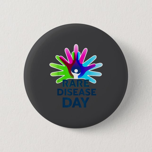 Rare Disease Awareness Shirt - Rare Disease Day 20 Button (Vorderseite)