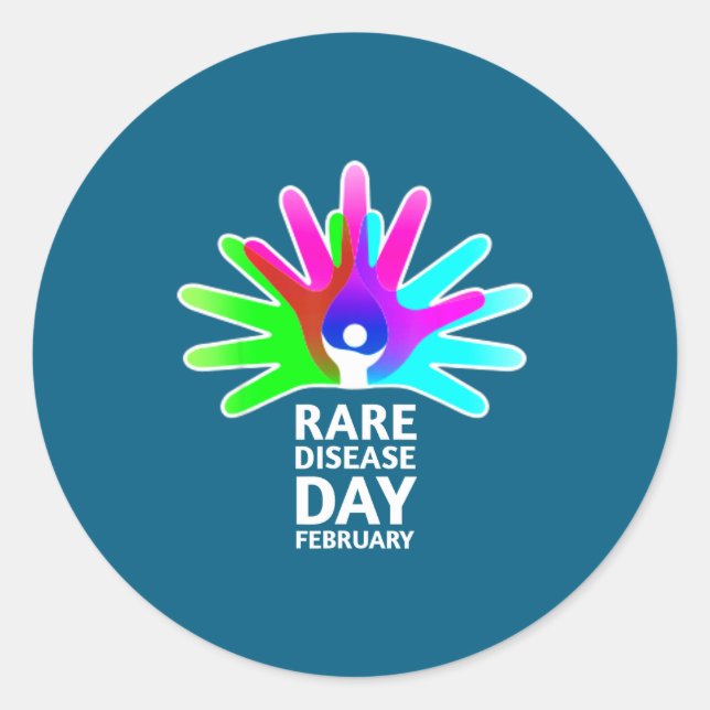 Rare Disease Awareness Shirt - Rare Diseases Day 2 Runder Aufkleber (Vorderseite)