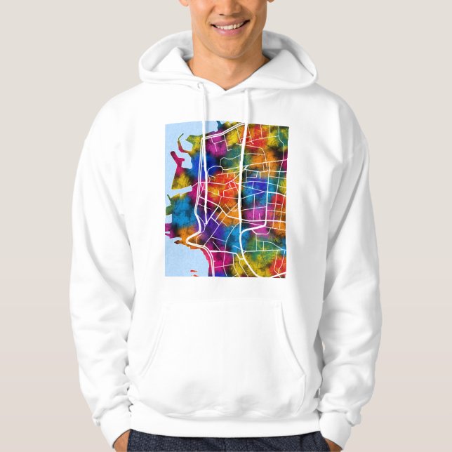 Ras Beirut Libanon Stadtplan Hoodie (Vorderseite)