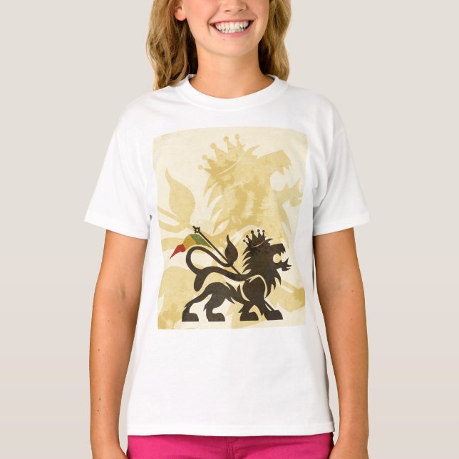 Ras Lion Tan T-Shirt (Vorderseite)