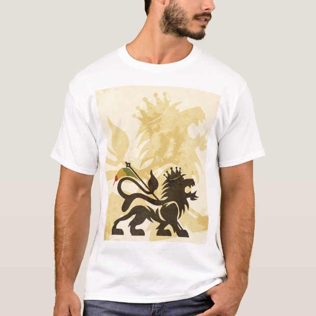 Ras Lion Tan T-Shirt (Vorderseite)
