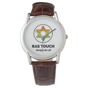Ras Touch Star - Klassisch braunes Lederband Überw Armbanduhr