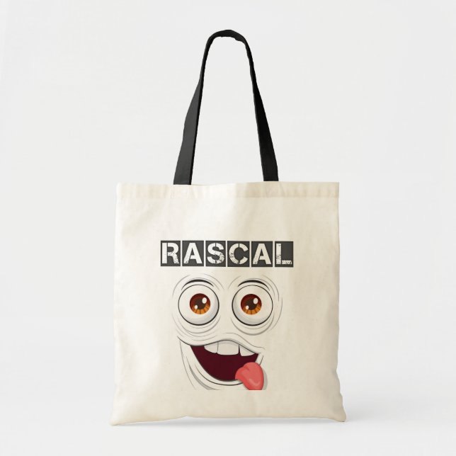 Rascal Bold Typografy Tote Bag - Cheeky & Playful Tragetasche (Vorne)