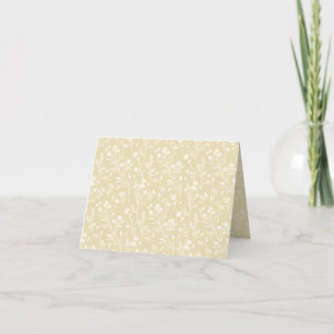 Raschelnde Blüten Neutral - Goldenes Weizen Dankeskarte