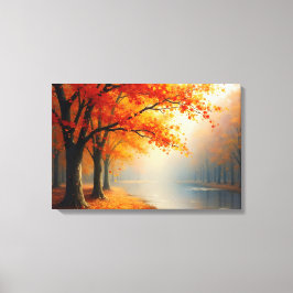 Raschelndes Herbstlaub im Wind Leinwanddruck