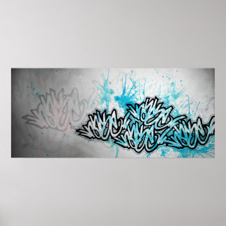 Rase Print Blue Poster