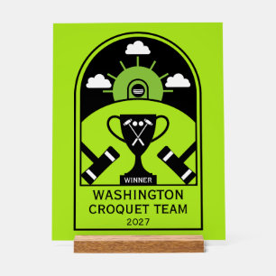 Rasen-Croquet Acrylschild