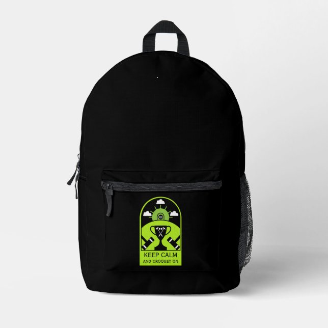 Rasen-Croquet Bedruckter Rucksack (Vorderseite)