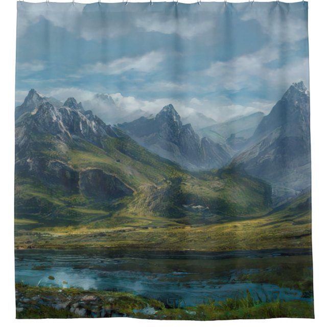 Rasen Duschvorhang (Vorderseite)