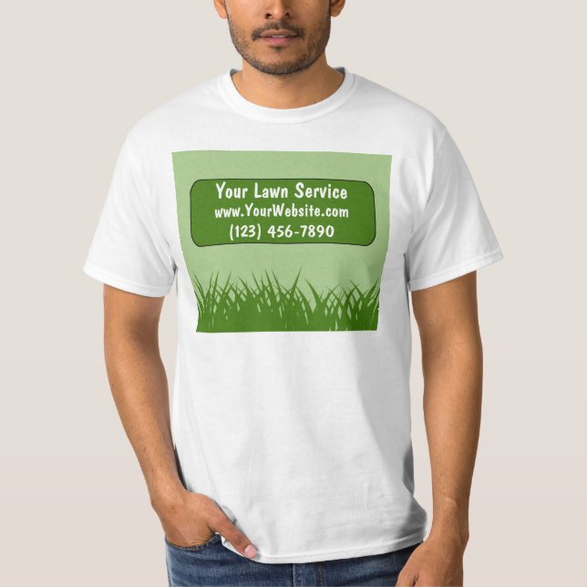 Rasen-Service-Arbeits-Shirts T-Shirt (Vorderseite)