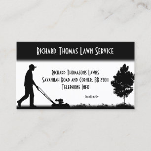 Rasen-Service-Landschaft White Business Card Visitenkarte