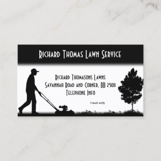 Rasen-Service-Landschaft White Business Card Visitenkarte
