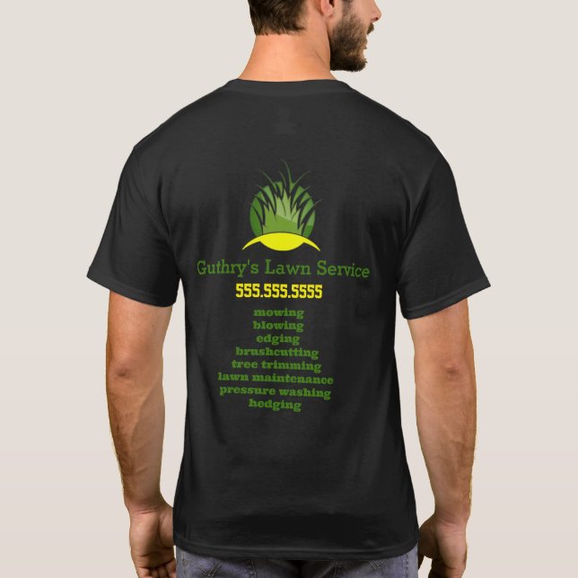 Rasen-Service-Unternehmen / Landschaftsbau-T - Shi T-Shirt (Rückseite)