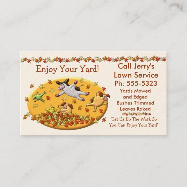 Rasen-Service Visitenkarte (Vorderseite)