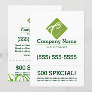 Rasen-Sorgfalt-12x18 Flyer Einladung