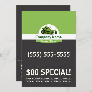 Rasen-Sorgfalt-12x18 Flyer Einladung