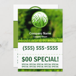 Rasen-Sorgfalt-12x18 Flyer Einladung