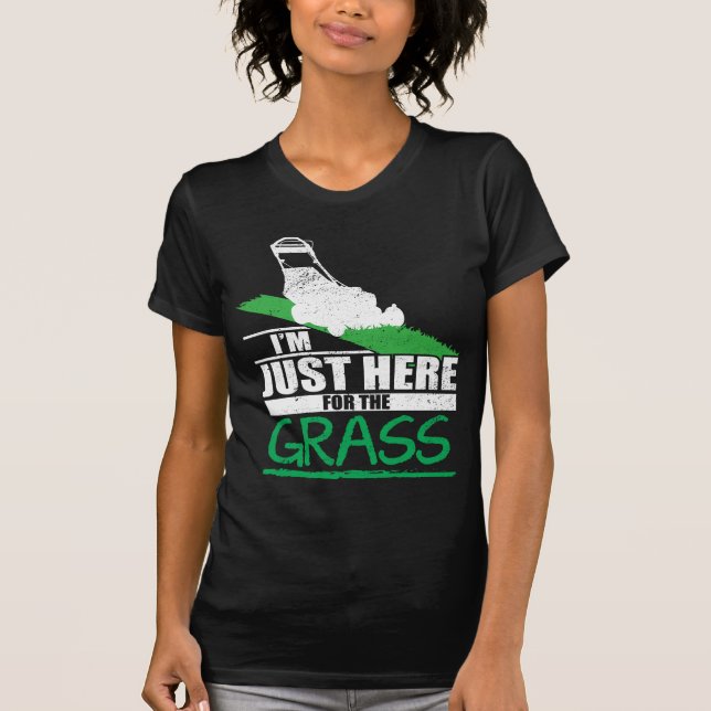 Rasen-Sorgfalt-lustiges Rasenmäher-Gras-Mähen T-Shirt (Vorderseite)