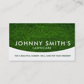 Rasen-Sorgfalt-Slogan-Visitenkarten Visitenkarte