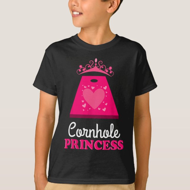 Rasen-Spiel von Cornhole Princess T-Shirt (Vorderseite)