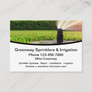 Rasen-Sprinkler und Bewässerung Visitenkarten Visitenkarte