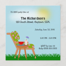 Rasen-Stuhl-Sommerzeit GRILLEN Party