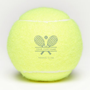 Rasen-Tennis-Club-Name-Rackets-Motiv Team individu Tennisbälle
