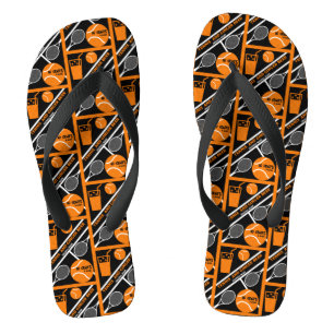 Rasen-Tennis-Player Grafik-Dinge Flip Flops