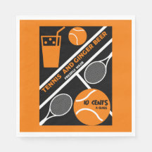 Rasen Tennis Player Grafik Napkin