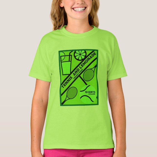 Rasen-Tennis-Player Grafik-T - Shirt (Vorderseite)