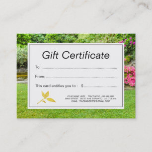 Rasen-und Garten-Geschenkgutschein Rabattkarte