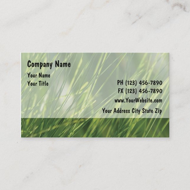 Rasen-Visitenkarten Visitenkarte (Vorderseite)