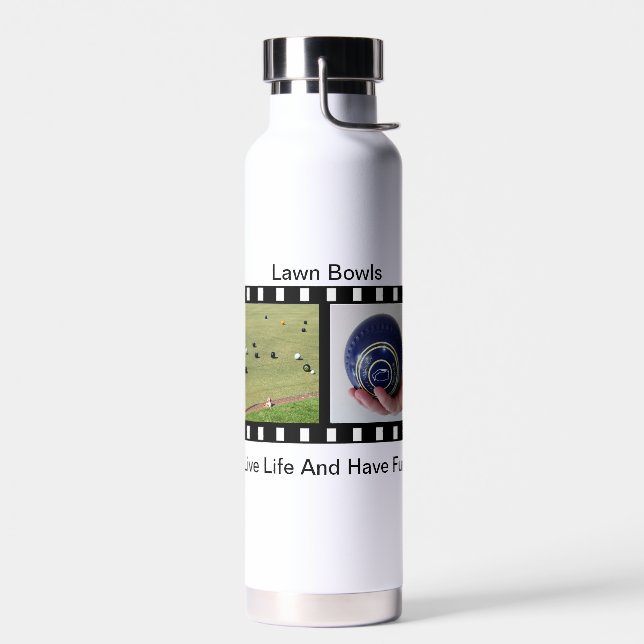 Rasenbögen haben Spaß und leben, Trinkflasche (Links)