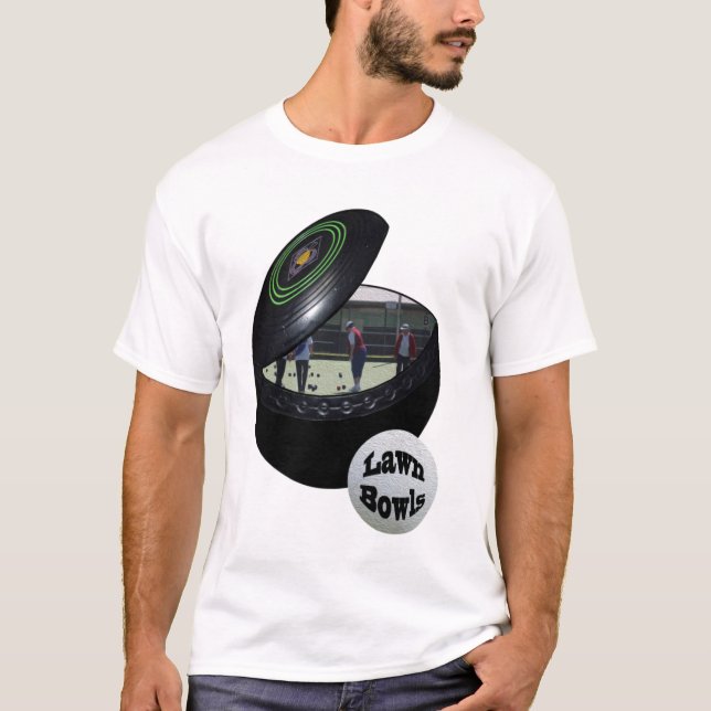 Rasenbowler in einer Rasenschale, T-Shirt (Vorderseite)