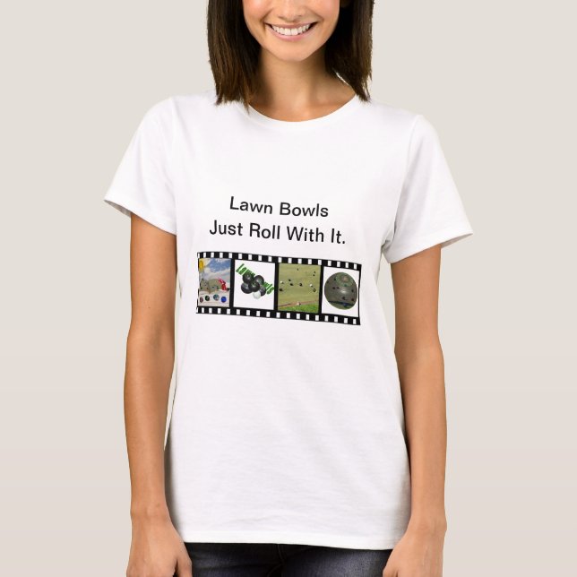 Rasenbowling, einfach mitmachen, T-Shirt (Vorderseite)