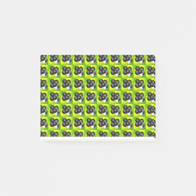 Rasenbowls auf Limon. Post-it Klebezettel (Vorderseite)