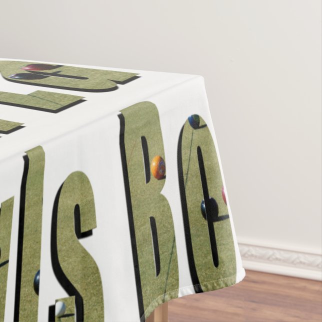 Rasenbowls Dimensions Picture Logo, Tischdecke (Beispiel)