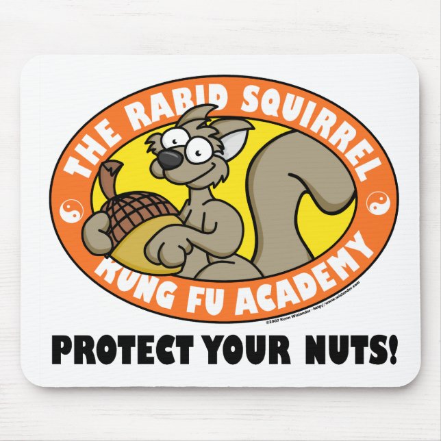 Rasende Eichhörnchen Kung Fu Mausunterlage Mousepad (Vorne)