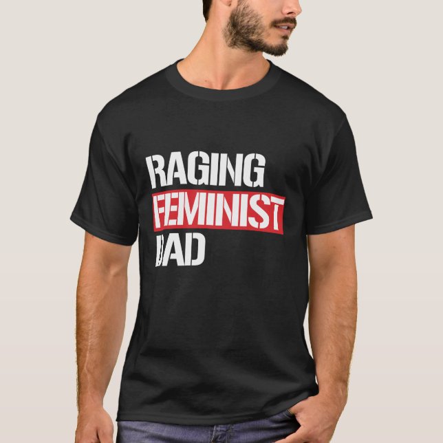 Rasenfeministischer Vater --  weiß - T-Shirt (Vorderseite)