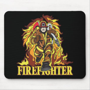 Rasenflammen-Feuerwehrmann Mousepad
