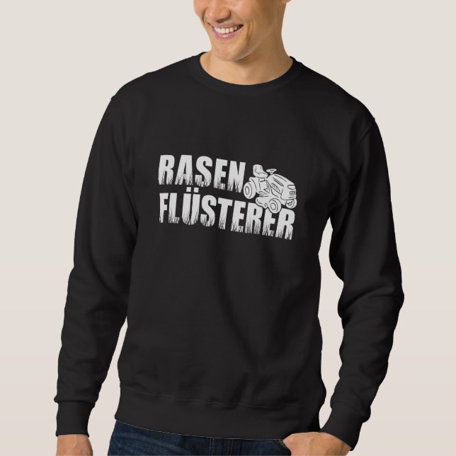 Rasenflüster auf Rasenmäher Sweatshirt (Vorderseite)