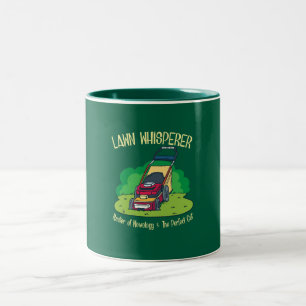 Rasenflüsterer Rasenmäher Garten Gärtnerei Zweifarbige Tasse