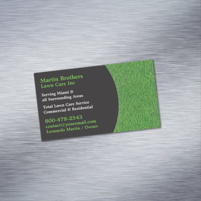 Rasengras Magnetische Visitenkarte (Beispiel)