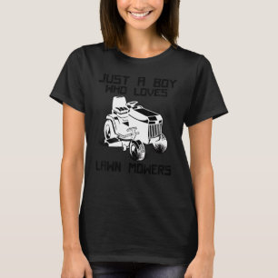 Rasenmähen Jungen Kinder Rasenmäher Landwirtschaft T-Shirt