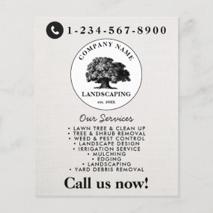Rasenmähen Landschaftsbau Garten Rasenpflege Baum Flyer