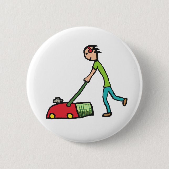 Rasenmäher Button (Vorderseite)