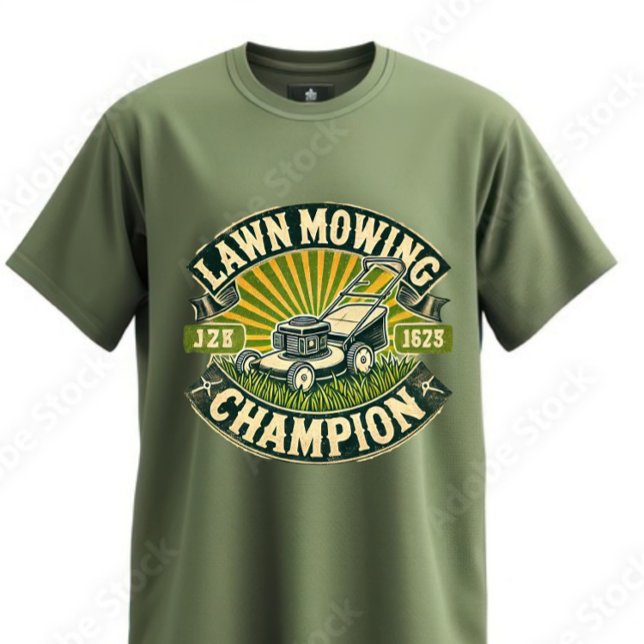Rasenmäher-Champion-Shirt T-Shirt (Von Creator hochgeladen)