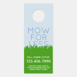 Rasenmäher-Dienste Tür Hanger-Visitenkarte Türanhänger