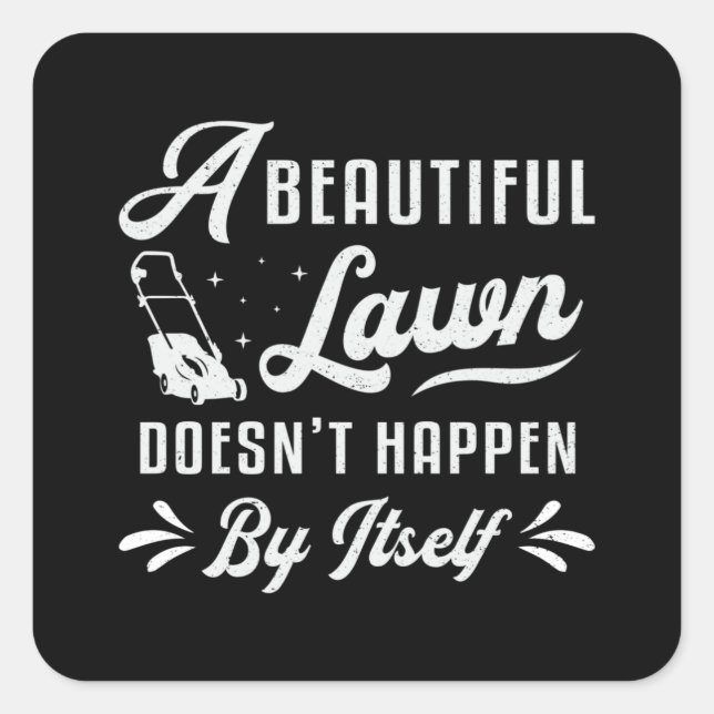 Rasenmäher Eine schöne Rasenmäher Quadratischer Aufkleber (Vorderseite)